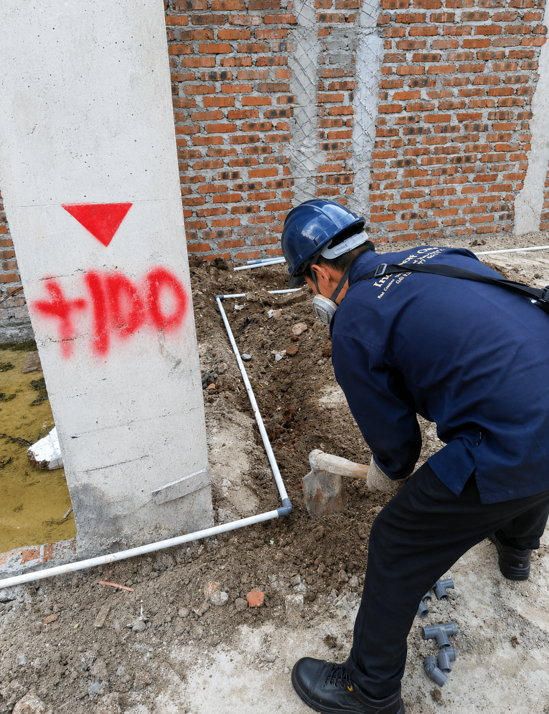Instalasi sistem pipanisasi anti rayap pada area bangunan